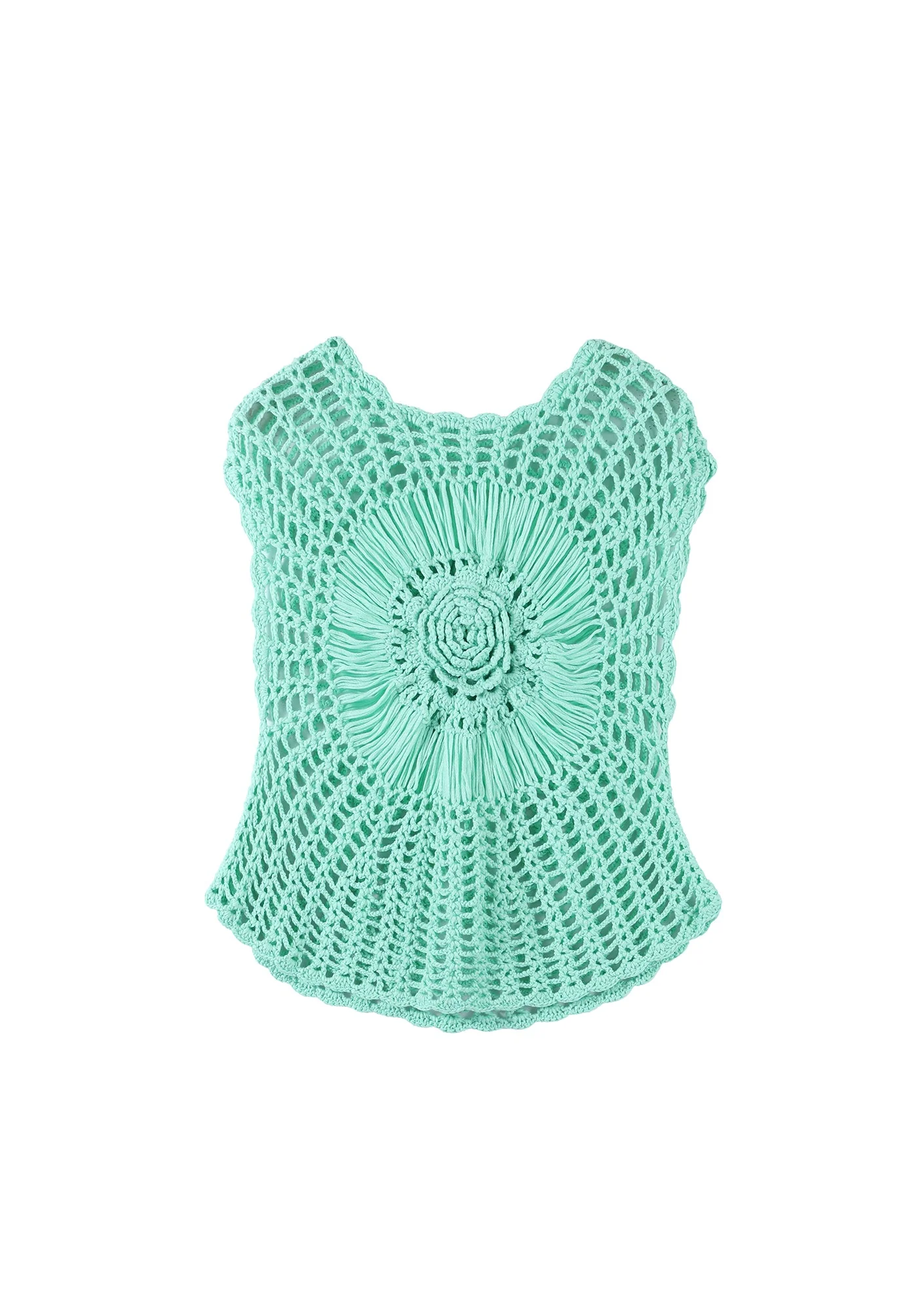 Aqua Cora Crochet Top - Image 7