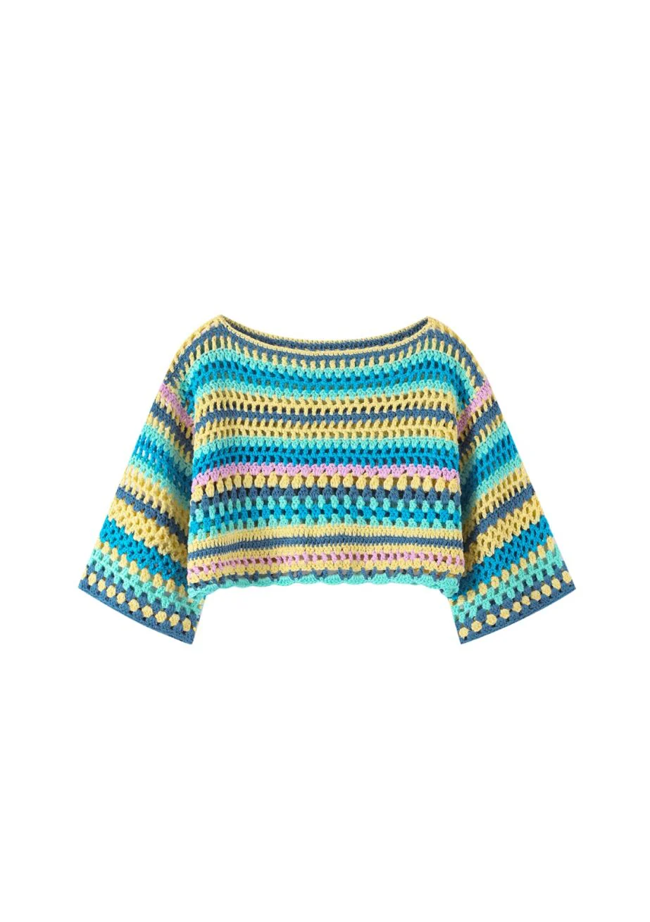 Cabana Crochet Crop Top - Image 2