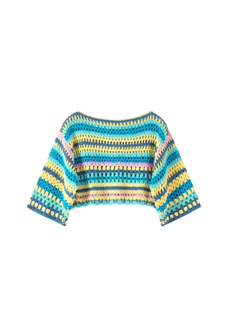 Cabana Crochet Crop Top - Image 8