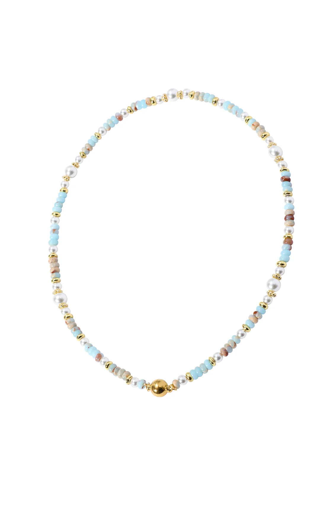 Coastal Pearl Bead Necklace