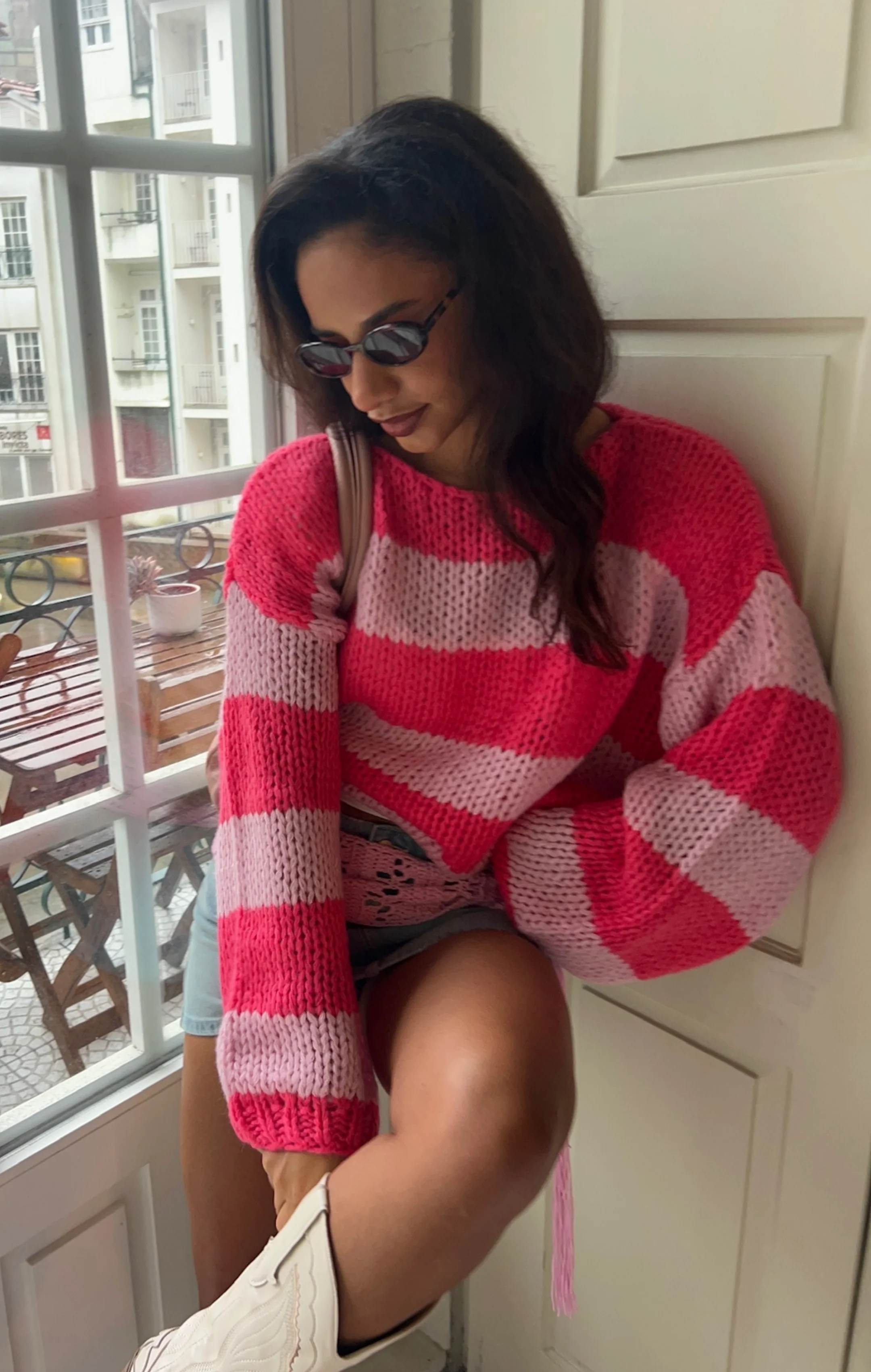 Double Pink Forget Me Not Jumper - Image 3