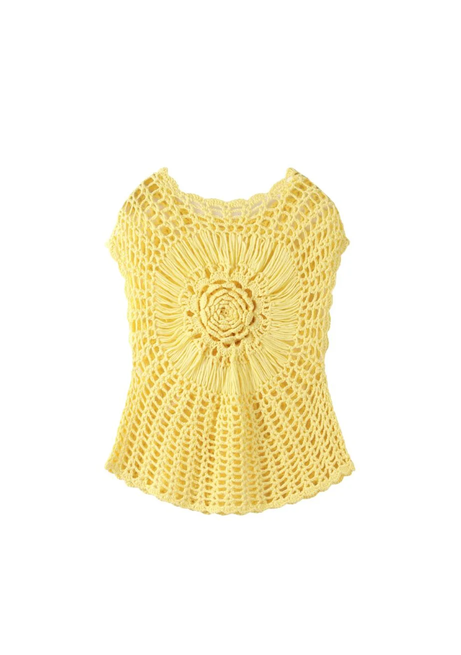 Lemon Cora Crochet Top - Image 8