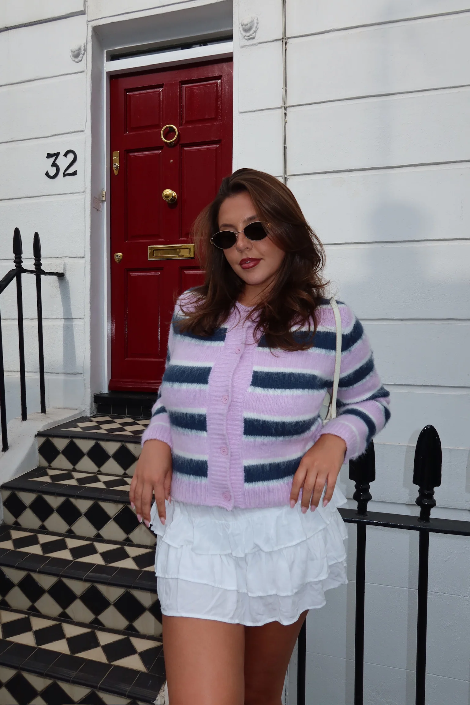 Lilac & Navy Darling Cardigan - Image 7