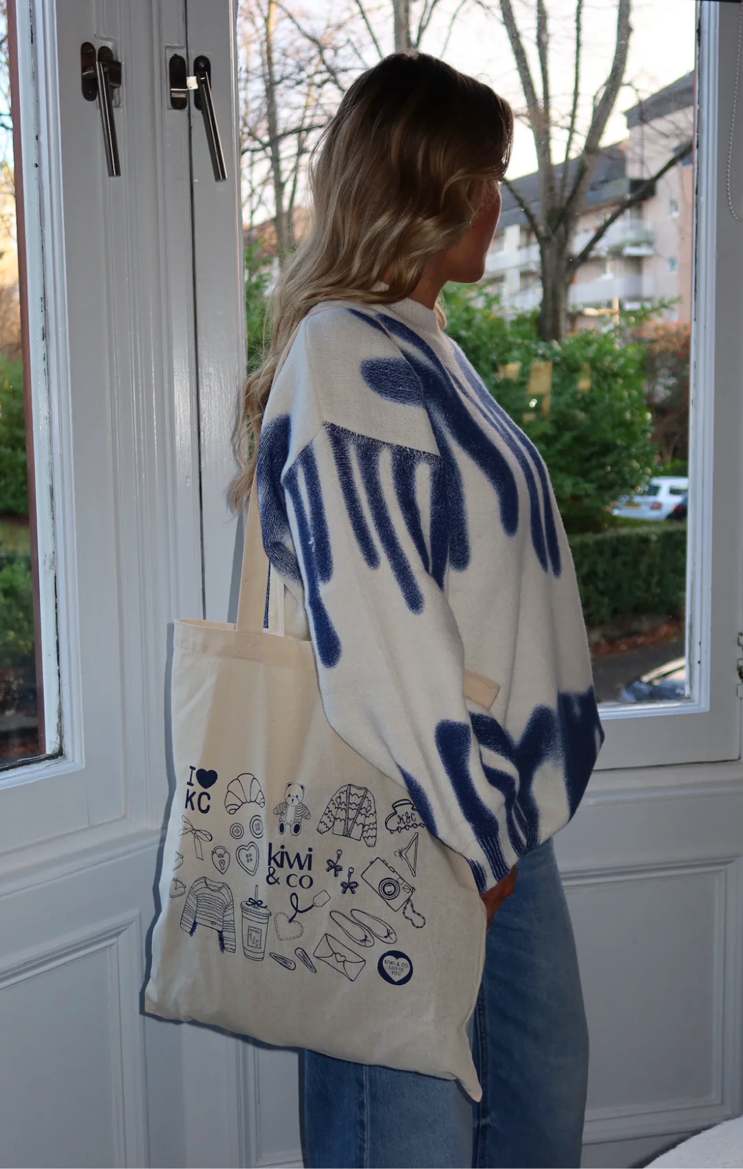 Navy Poplar Paint Spill Jumper - Image 5