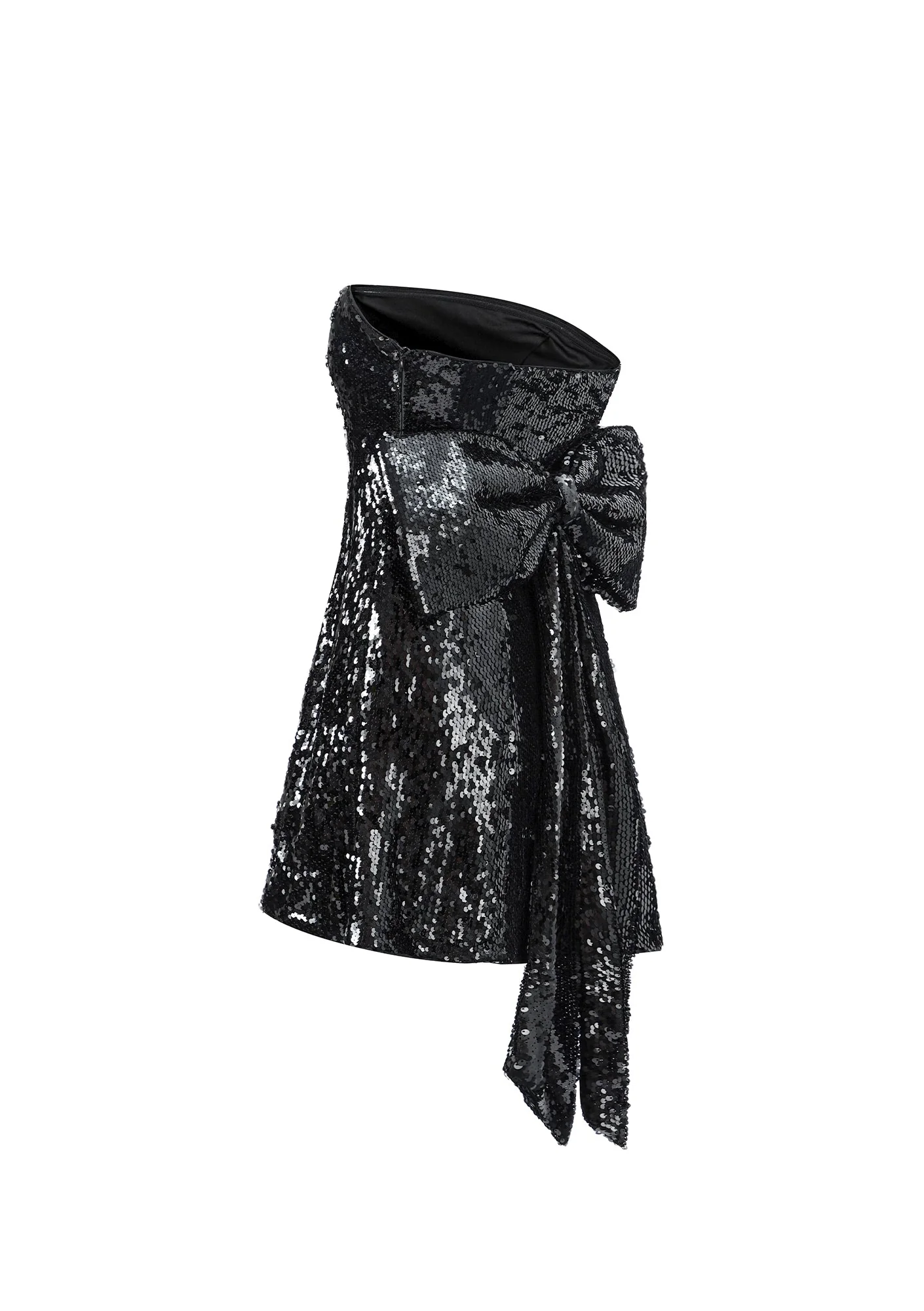 No.2 Black Sequin Bow Dress - Image 10