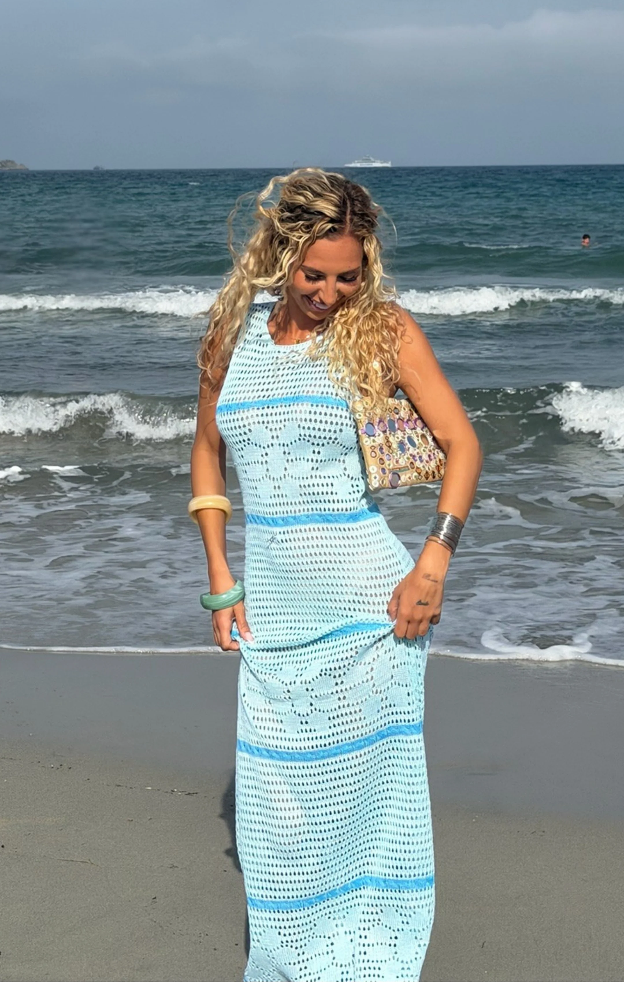 Oasis Crochet Maxi Dress - Image 7