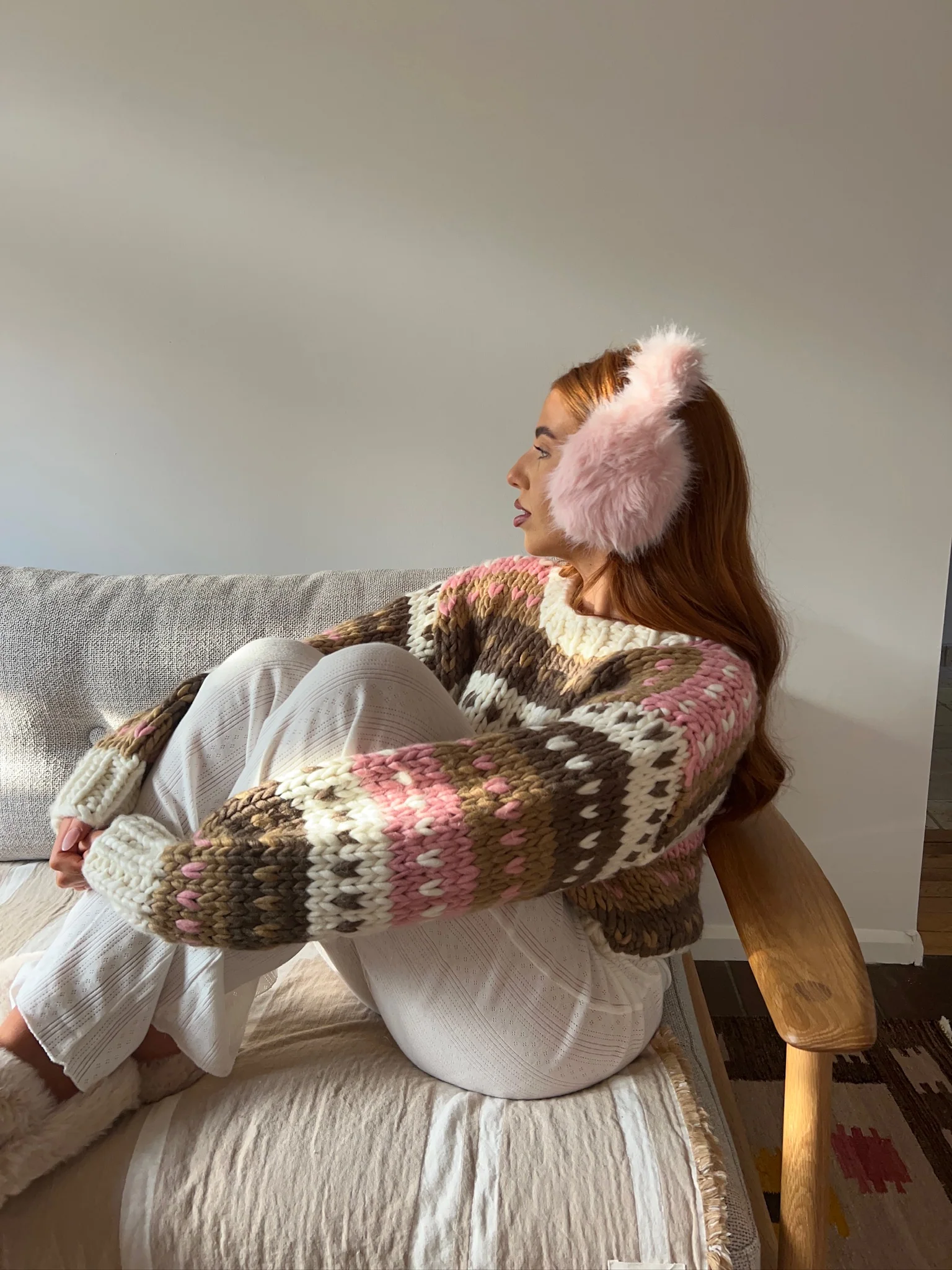 Pink Fluffy Ear Muffs - Image 5