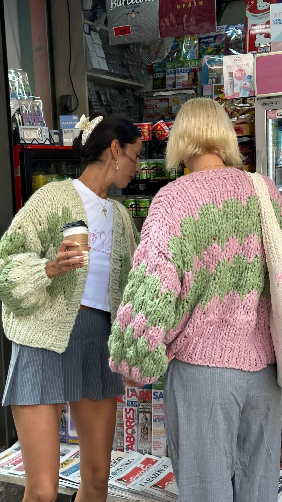 Pistachio Cream Hugs & Kisses Cardigan - Image 4